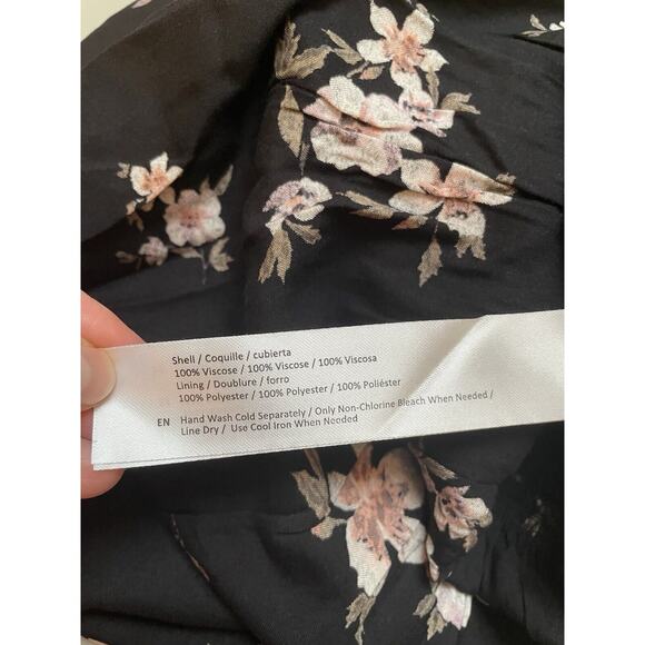 Band of Gypsies Black‎ Lavender Floral Mini Fit & Flare Dress Size S Stretch NWT - Picture 6 of 10